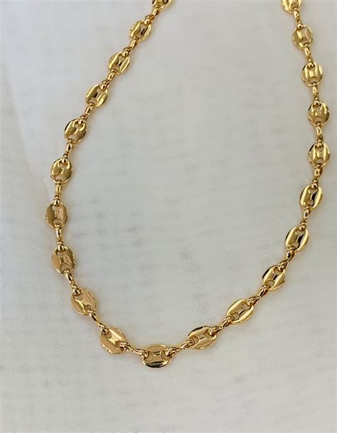 gucci snake gold chain|14k gold Gucci link chain.